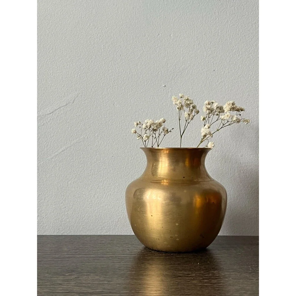 Vintage Brass Table Vase - Picture 6 of 10